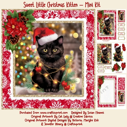 Sweet Little Christmas Kitten - Mini Kit