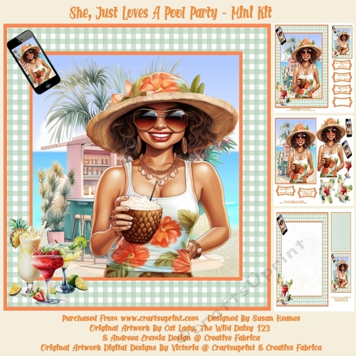 She, Just Loves A Pool Party - Mini Kit