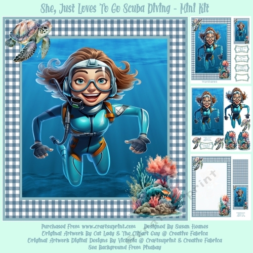 She, Just Loves To Go Scuba Diving - Mini Kit