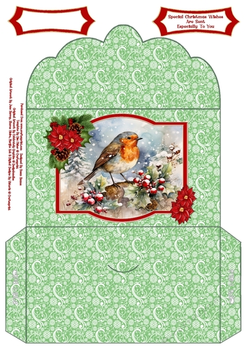 Christmas Robin On Holly - Money Wallet