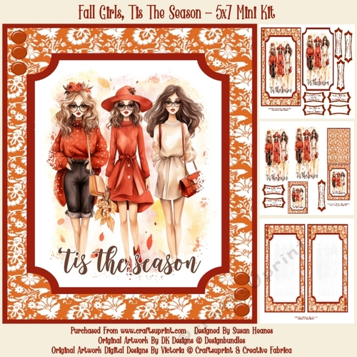 Fall Girls, Tis The Season 5x7 - Mini Kit