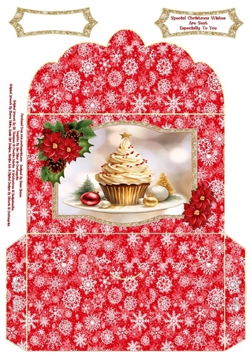 Christmas Golden Cupcake - Money Wallet