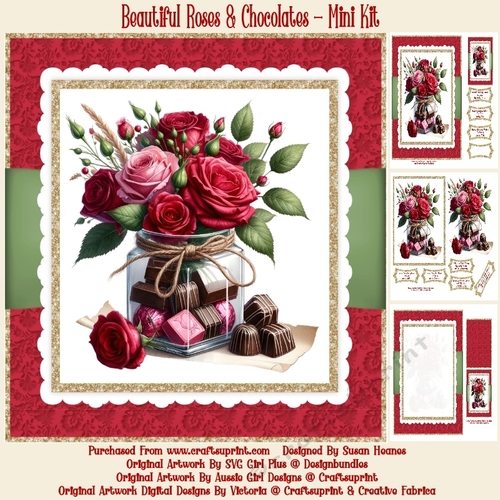 Beautiful Roses & Chocolates - Mini Kit