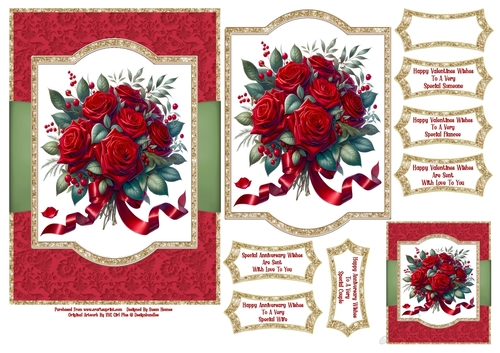 Beautiful Rose Bouquet - 5x7