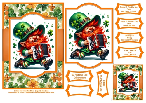 Happy St Patricks Day Gnome - 5x7