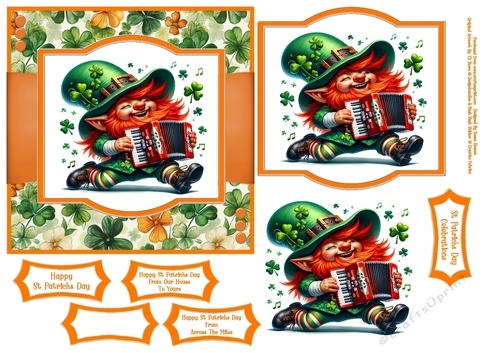 Happy St Patricks Day Gnome - 6x6