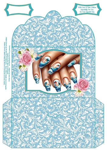 Beautiful Nails, Ocean Wave - Money Wallet