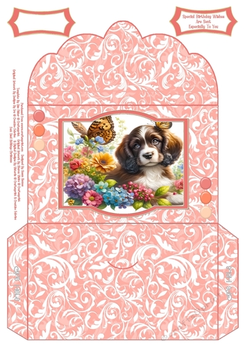 Sweet Little Puppy In The Flowers - Money Wallet