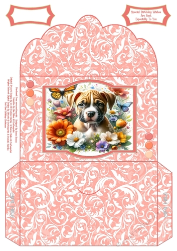 Sweet Little Puppy In The Flowers 2 - Money Wallet