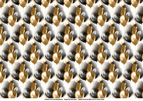 Black And Gold Party Balloons - Paper