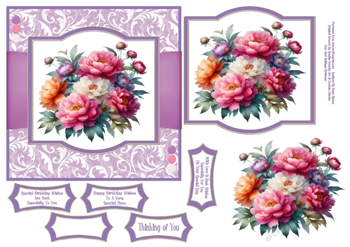 Spring Peonies - 6x6