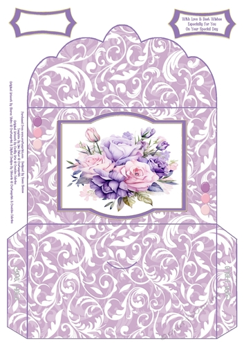 Beautiful Roses & Lisianthus - Money Wallet