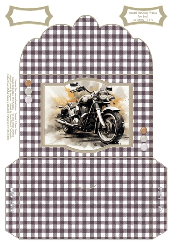 A Vintage Motor Bike - Money Wallet