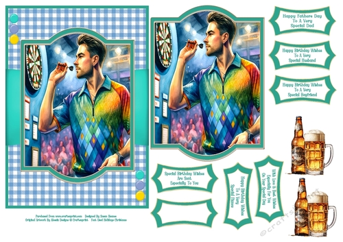 The Darts Player - 5x7