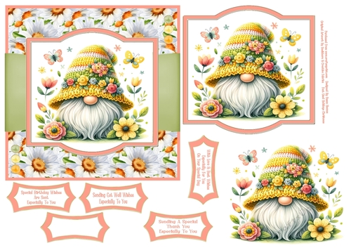 Spring Garden Gnome - 6x6