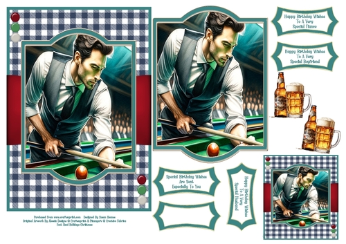 The Snooker Player - 5x7
