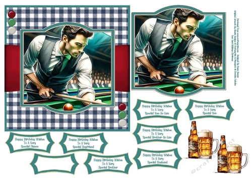 The Snooker Player - 6x6