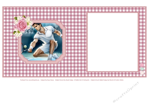 For The Love Of Tennis - 6x6 Insert