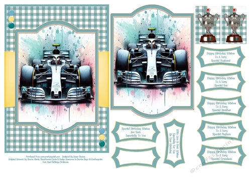 Formula 1 Racing - 5x7