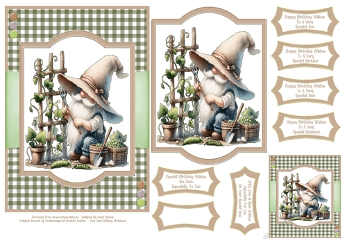 The Garden Pea Gnome - 5x7