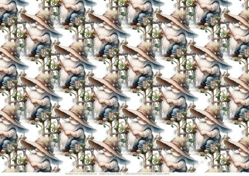 The Garden Pea Gnome - Paper