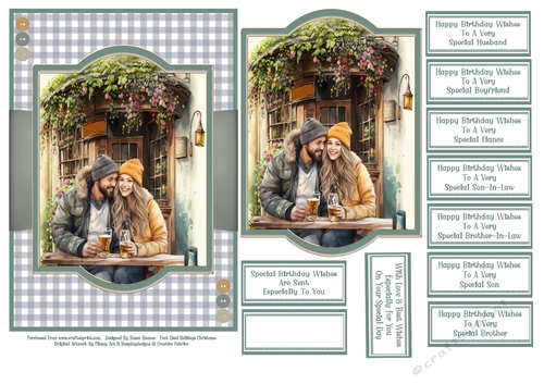 Sat In The Beer Garden - 5x7