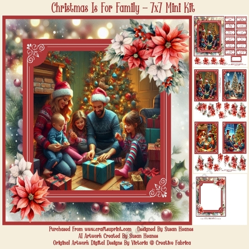 Christmas Is For Family - 7x7 Mini Kit