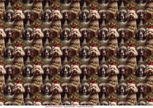 A Springer Spaniel & Cocker Poo Christmas - Paper