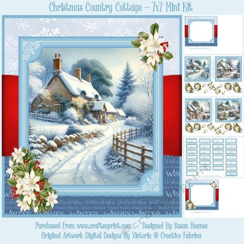 Christmas Country Cottage - 7x7 Mini Kit