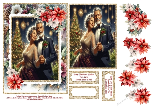Merry Christmas Wishes To A Very Special Couple - 5x7