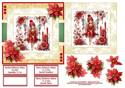 Sweet Christmas Fairy - 6x6 2