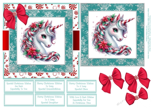 Christmas Unicorn - 6x6