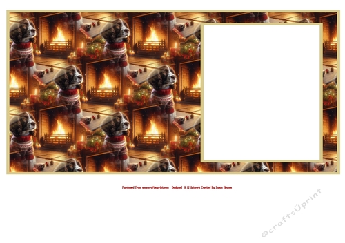 Sweet Little Puppy, Wearing A Christmas Jumper - 6x6 Insert