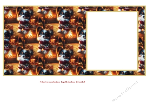 Sweet Little Puppy, Wearing A Christmas Jumper - 6x6 Insert 3