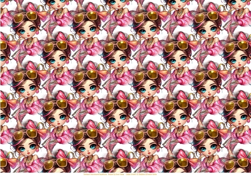 Stylish Girls Dressed In Pink 2 - Paper