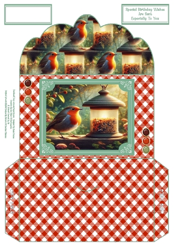 Garden Robin At The Bird Feeder - Money Wallet