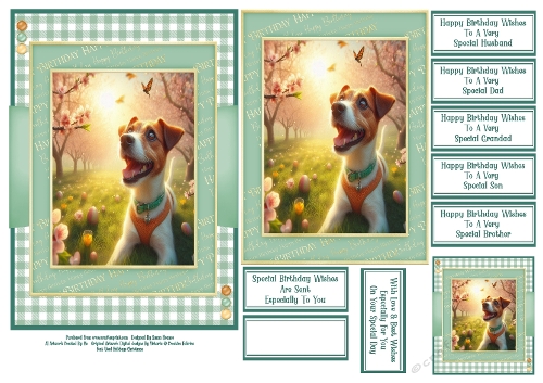 Little Jack Russel In The Garden - 5x7
