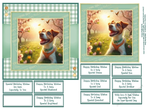 Little Jack Russel In The Garden - 6x6