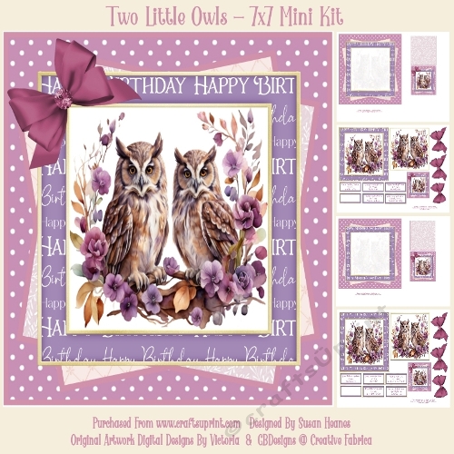 Two Little Owls - 7x7 Mini Kit