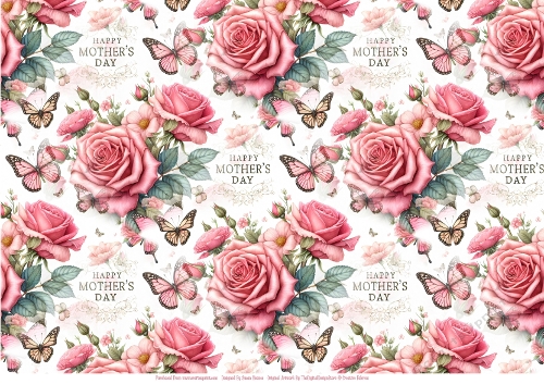 Happy Mothers Day Roses - Paper
