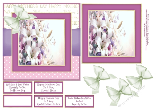 Happy Mothers Day Lillies - 6x6