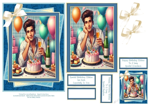 Happy Birthday Wishes Just For You - 5x7 3
