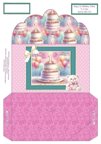 Happy 1st Birthday Little Girl - Money Wallet