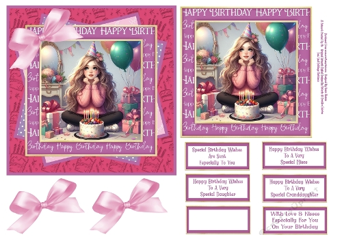 Happy Birthday Wishes For A Special Girl - 6x6