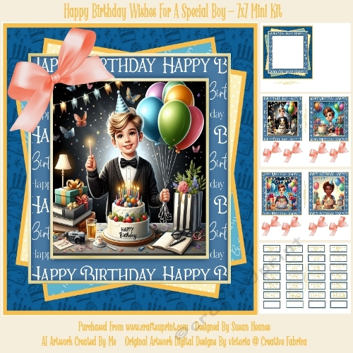 Happy Birthday Wishes For A Special Boy - 7x7 Mini Kit