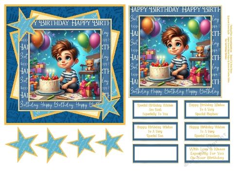 Happy Birthday Wishes For A Special Boy - 6x6