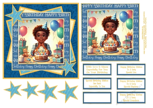 Happy Birthday Wishes For A Special Boy - 6x6 2