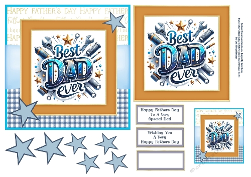 Happy Fathers Day, To The Best Dad Ever - 6x6