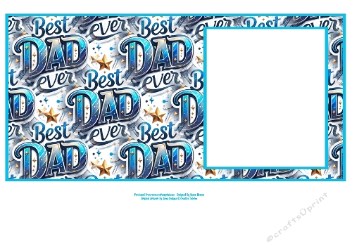 Happy Fathers Day, To The Best Dad Ever - 6x6 Insert