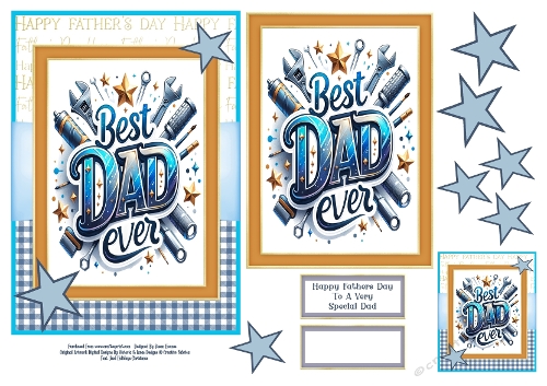 Happy Fathers Day, To The Best Dad Ever - 5x7